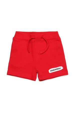 Bermuda in cotone rosso DSQUARED KIDS | DQ2162D0A2FDQ415